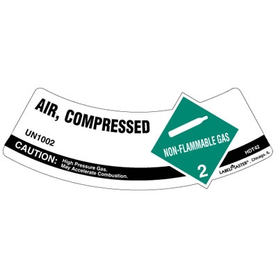 UN 1002 Air Compressed Shoulder Label