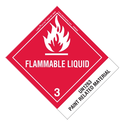 Flammable Liquid UN1263 Paint Related Materials Paper