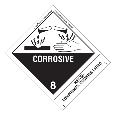 Corrosive Label - NA1760 Compounds Cleaning Liquids
