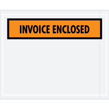 7" x 5 1/2" Orange Invoice Enclosed Envelopes