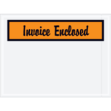 4 1/2" x 6" Orange Invoice Enclosed Envelopes