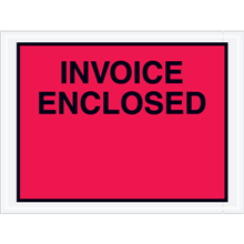 4 1/2" x 6" Red Invoice Enclosed Envelopes