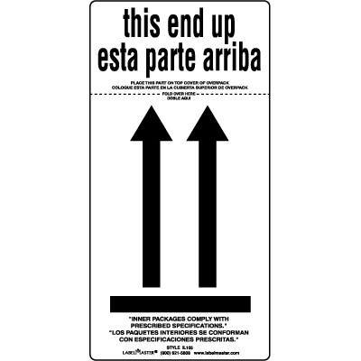 This End Up Air Label - Inner Packages Comply - Bilingual