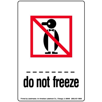 Do Not Freeze Label - 2 3/4" x 4"