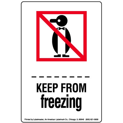 Keep From Freezing Label