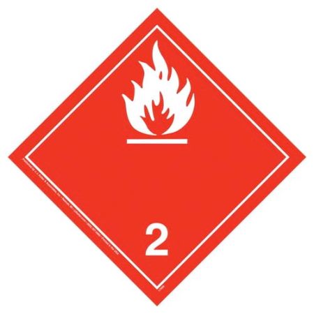 International Flammable Gas Wordless Placard, Vinyl