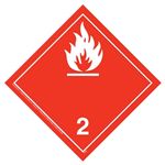 International Flammable Gas Wordless Placard, Tagboard