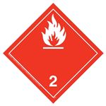 International Flammable Gas Wordless Placard, Vinyl