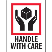 3" x 4" Handle With Care Labels