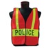 Orange PVC Vest, Lime Non Reflective Tape