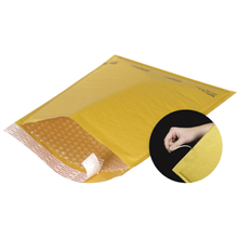 6" x 10" Kraft Self Seal Bubble Mailers w/Tear Strip 250ct