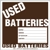 Used Batteries Label - Vinyl