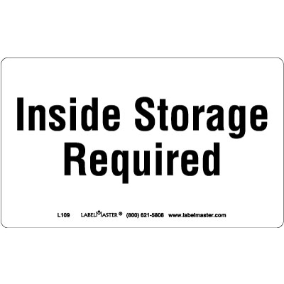 Inside Storage Required - Label