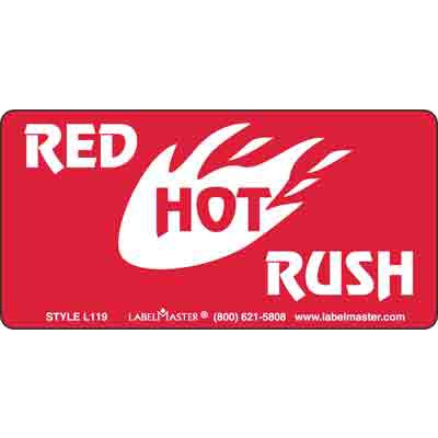Red Hot Rush Label