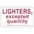 Lighters, Excepted Quantity Label