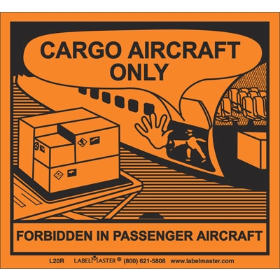 Cargo Aircraft Only Label, Paper