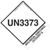 UN 3373 Label With Tab - 4" x 4 3/4"