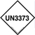 UN 3373 Label Without Tab 2" x 2"