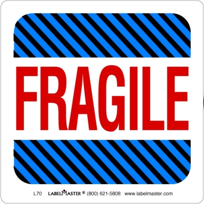 Fragile Label 4" x 4"