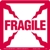 2" x 2" Fragile Labels