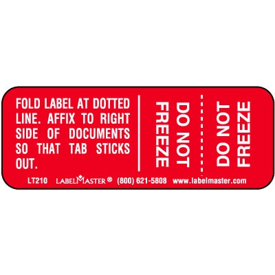 Do Not Freeze  - Shipping Paper Tab