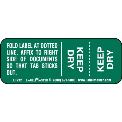Keep Dry - Shipping Paper Tab