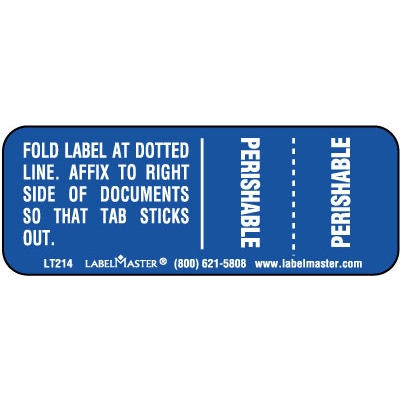 Perishable - Shipping Paper Tab