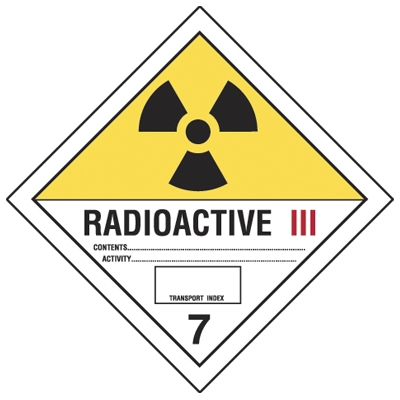Radioactive III Hazmat Shipping Form Flag
