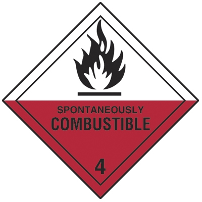 Spontaneously Combustible - Hazmat Shipping Form Flag
