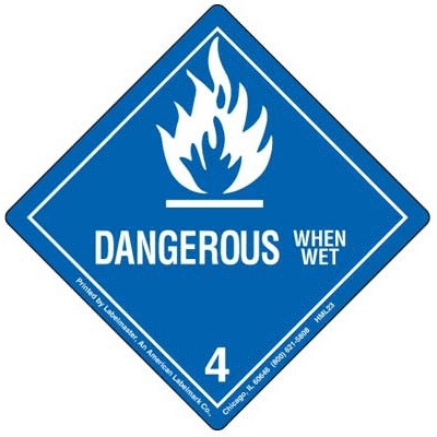 Dangerous When Wet - Hazmat Shipping Form Flag