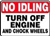Shut Off Engine Before Fueling Safety Sign