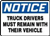 Truck Drivers Must Remain With Their Vehicle
