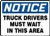 Truck Drivers Must Wait in This Area