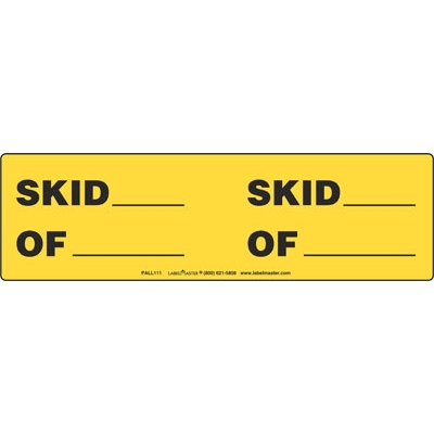 Skid of - Label