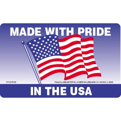 Made with Pride in the USA Label