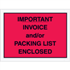 4-1/2" x 6" Red Important Invoice and / or Packing List Enclosed Envelopes 1000ct
