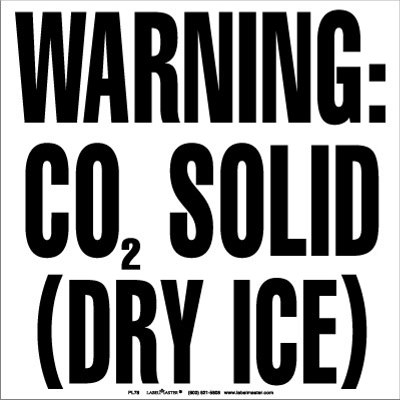 Carbon Dioxide Warning Marking