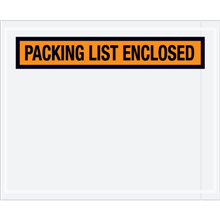 7" x 6" Orange Packing List Enclosed Envelopes