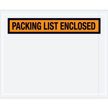 7" x 5-1/2" Orange Packing List Enclosed Envelopes