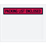 7" x 5 1/2" Red Packing List Enclosed Envelopes