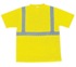 Hi-Viz Lime Class 2 T-Shirt, Silver Reflective Tape