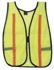 Hi-Viz Lime Vest, Red/Orange Reflective Tape
