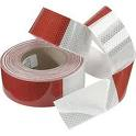 2" x 10 yds Red/White Reflective Tape