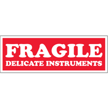 1 1/2" x 4" - Fragile - Delicate Instruments Labels