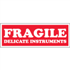 1-1/2" x 4" - Fragile - Delicate Instruments Labels