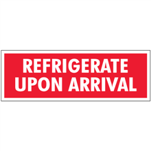 1 1/2" x 4" - Refrigerate Upon Arrival Labels