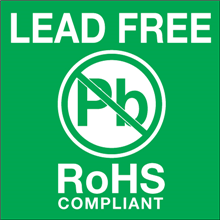 2" x 2" - Lead Free RoHs Compliant Labels