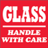 4" x 4" Glass Handle With Care Labels 500ct roll