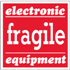 4" x 4" Fragile Electronic Equipment Labels 500ct roll