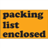 3" x 5" Packing List Enclosed Fluorescent Orange Labels 500ct roll